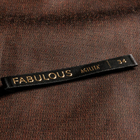 Etiqueta de cetim personalizada para roupas estampa dourado FABULOUS AGILITA