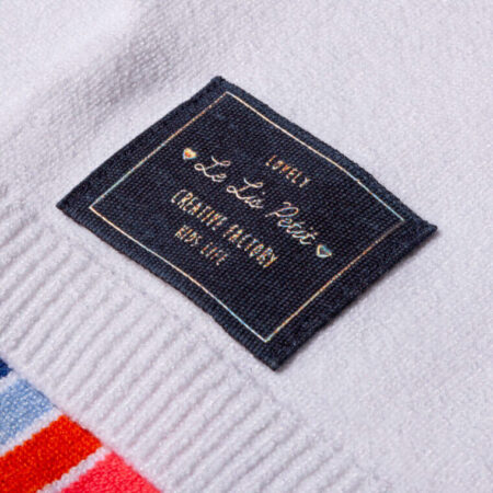 Etiqueta decorativa para roupas tecido de algodão LE LIS PETIT