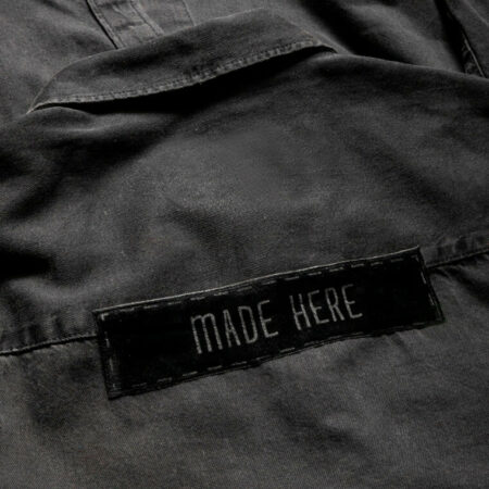 Etiqueta externa de veludo personalizado para roupas jeans