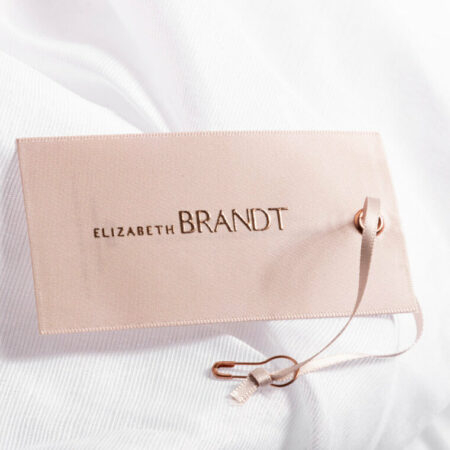 TAG etiqueta de cetim para roupas rose ELIZABETH BRANDT