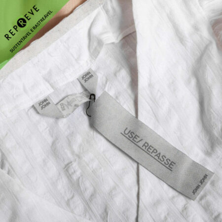 Tag etiqueta de poliester reciclado para roupas john-john