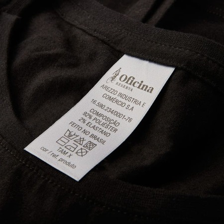 Etiqueta de cetim macia de composição para roupas