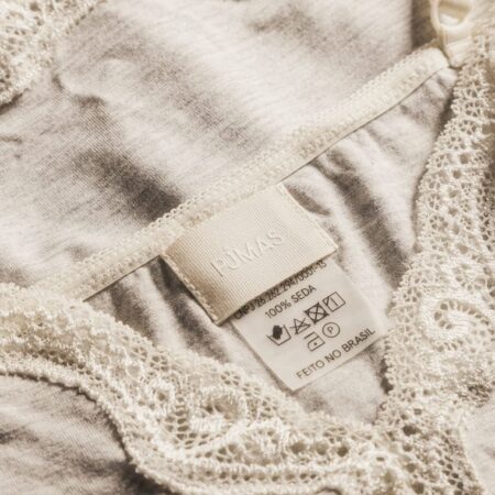 Etiquetas confortáveis de algodão e silicone para roupas pijamas