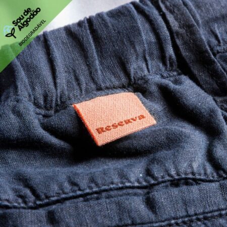 Etiqueta de algodão bci para roupa jeans reserva