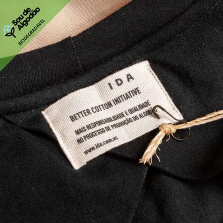 Etiqueta de algodão personalizada para roupas ida