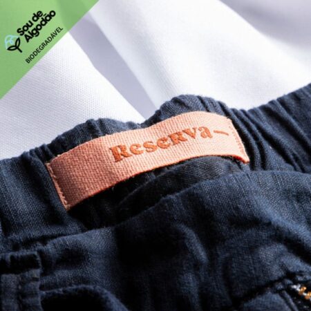 Etiqueta interna confortável para roupa de algodão biodegradável reserva
