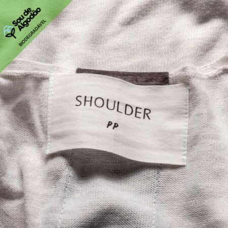Etiqueta interna de tecido de algodão confortável para roupas shoulder