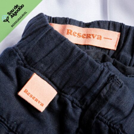 Etiqueta personalizada de algodão para roupas reserva