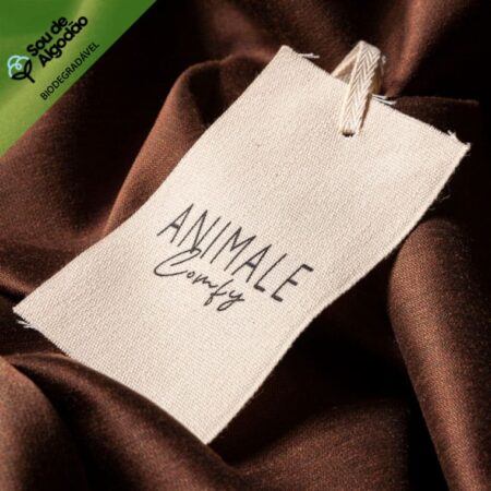 Tag de algodão biodegradável bci animale confort
