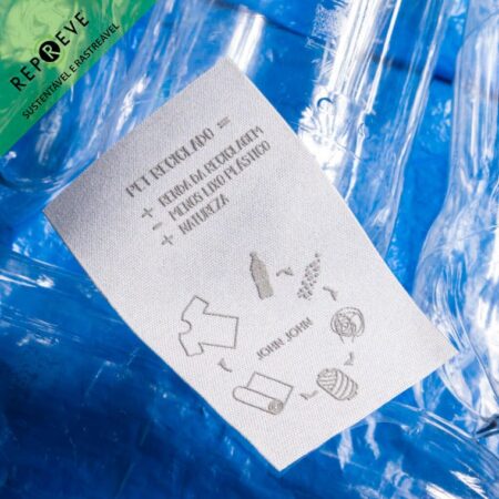 Tag de poliester reciclado sustentável
