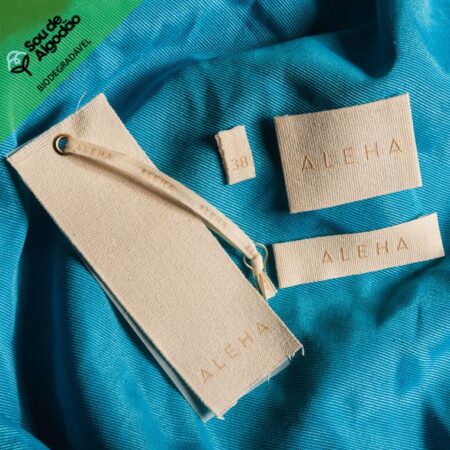 Tag etiqueta bandeirinha sustentável e personalizada de algodão BCI para roupas ALEHA